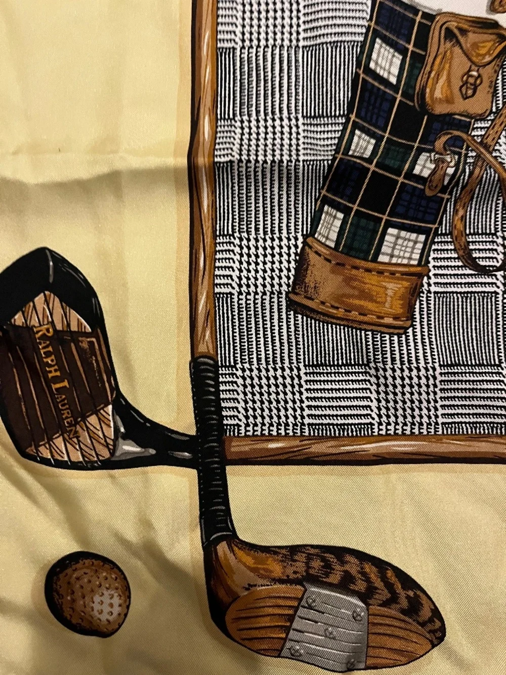 Ralph Lauren Vintage Silk Scarf - Golf